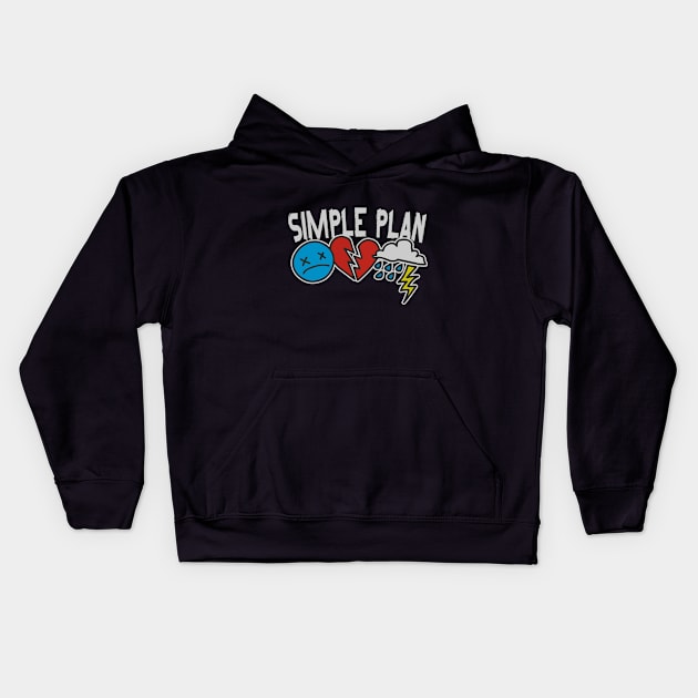 Simple Plan Band Kids Hoodie by Moulezitouna